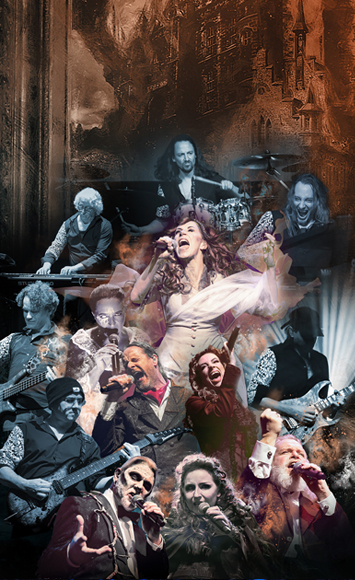 Collage van rockopera groep Magoria staande afbeelding